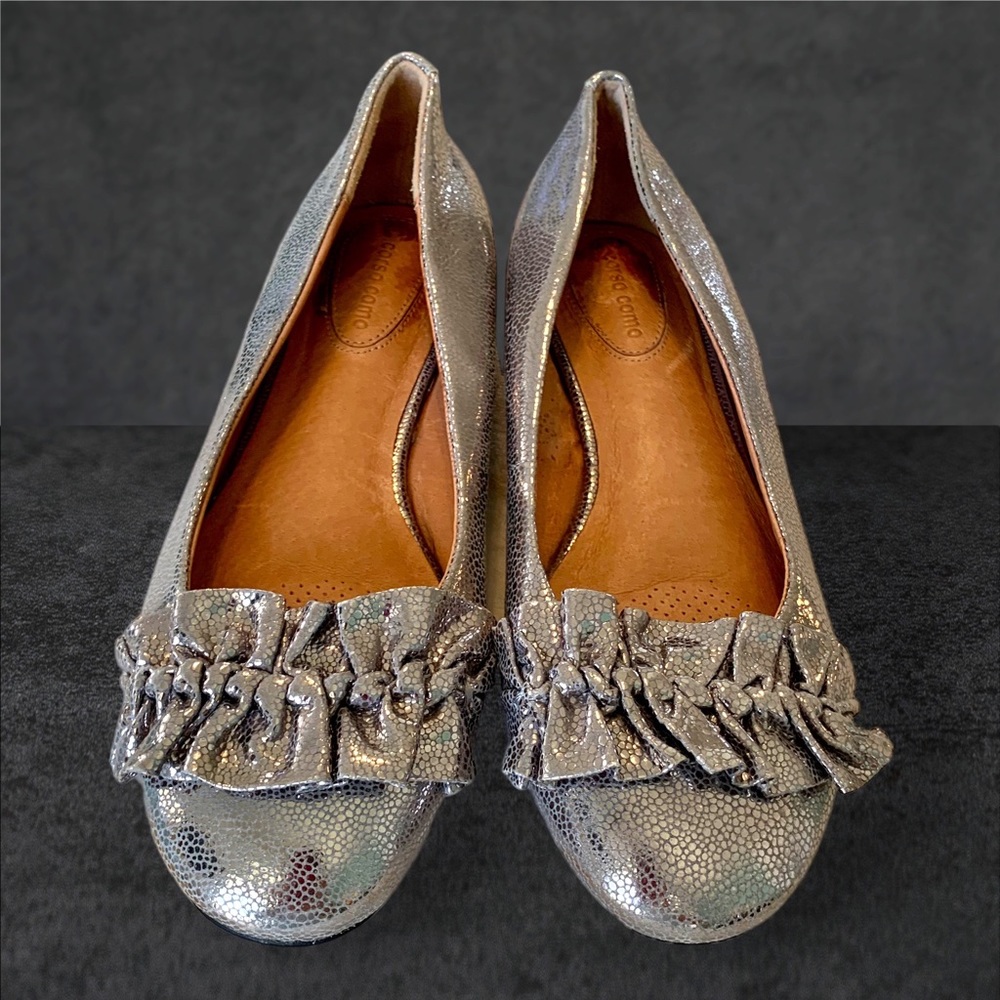 CORSO COMO SPARKLY SILVER FLATS